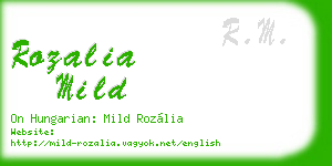 rozalia mild business card